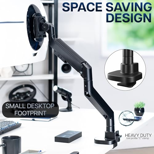 VIVO Black Single Ultrawide Desk Mount, Up to 57 in Screens, STAND-GT57