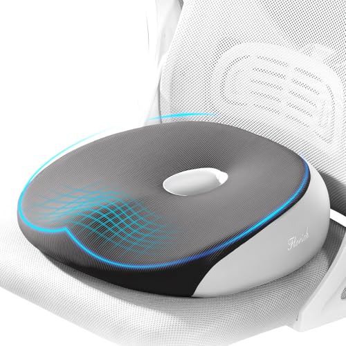 FLORICH Seat Cushion, Memory Foam Cushion for Office Chair, Ergonomic Office Seat Chair Cushion for Relieving Sciatica, Soft & Breathable Car Seat Cushion - Grey - color: Fl001-gray