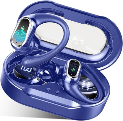 Wireless Earbuds, 2026 New Bluetooth 5.4 Headphones Sport, 60H+ HiFi Stereo - color: comb navy blue