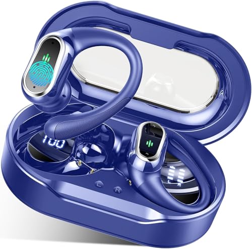 Wireless Earbuds, 2026 New Bluetooth 5.4 Headphones Sport, 60H+ HiFi Stereo - color: comb navy blue