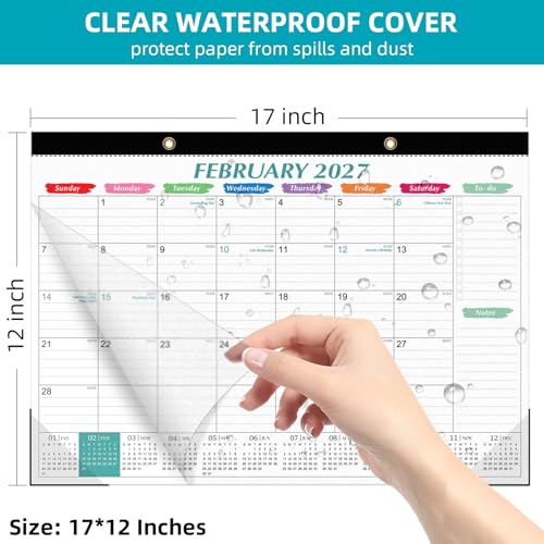 Tcamp Desk Calendar 2026-2027, Large Desktop/Wall Monthly Calendar - color: Colorful, size: 17"x12"(Jul 2026-Dec 2027)