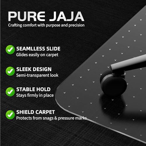 Office Chair Mat for Low Pile Carpet 36" x 48" Convex, Extended Protector