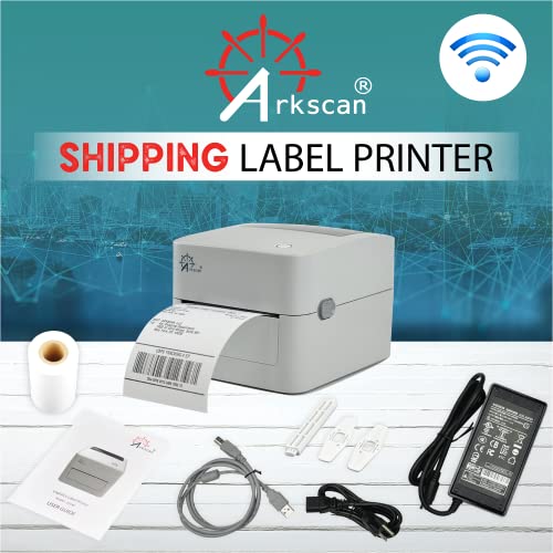 Arkscan 2054K-BP Shipping Label Printer Support Bluetooth-Enabled Computer Device Over Wireless or USB Connection, Works w/iOS Android Windows macOS ChromeOS for 4x6 Direct Thermal Label, NOT WiFi
