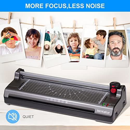 Lamtetur A3 Thermal Laminator Machine with 70 Letter Size Laminating Sheets | 11X17 Laminating Machine For Office Home School Teacher,13 inch Hot&Cold Lamination 3-5Mil With Paper Cutter,Corner Rounder