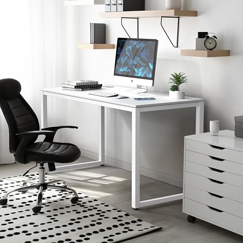 SHW 48-Inch Commercial-Grade Office Computer Desk, White - color: White, size: 48-Inch
