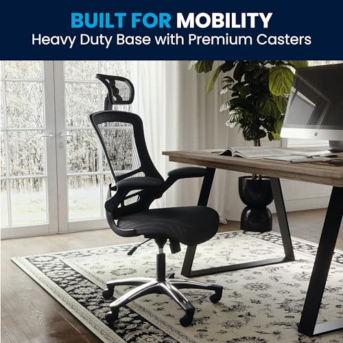Flash Furniture Mesh Swivel Adjustable Office Chair, Black