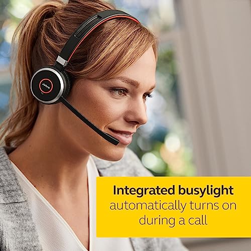 Jabra Evolve 65 MS Teams Wireless Headset, Mono – Includes Link 370 USB Adapter – Bluetooth Headset with Industry-Leading Wireless Performance, Advanced Noise-Cancelling Microphone, All Day Battery - size: Single-ear, USB-A Dongle, style: Teams Certified