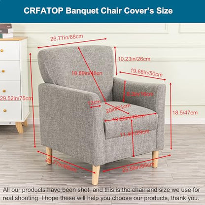 CRFATOP Accent Chair Cover, Stretch Armchair Slipcover for Living Room - color: Color A20