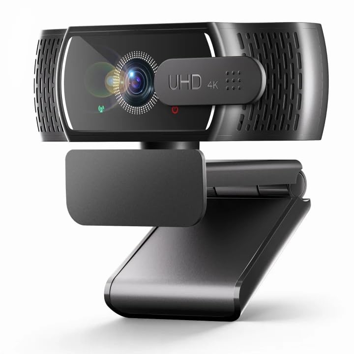 4K Webcam with Microphone for PC & Streaming Computer Camera