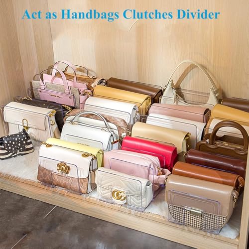 Marte Vanci Clear Acrylic File Sorter, Sturdy Desk File Organizer Shelf Book Holder Purse Handbag Clutch Divider File Folder Rack for Letter Cookbooks Home Office Kitchen Supplies 4 Sections (2 Pcs) - size: 2 Pack