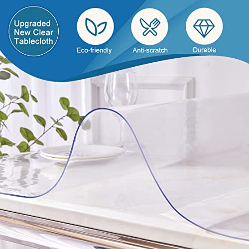 16x84 in Office Desk Blotter Pad Clear Plastic PVC Table Sheet Protector Cover Transparent Table Mat for Rectangular Dining Kitchen Coffee Dressing End Table Candle Furniture Surface - size: 16"x84"