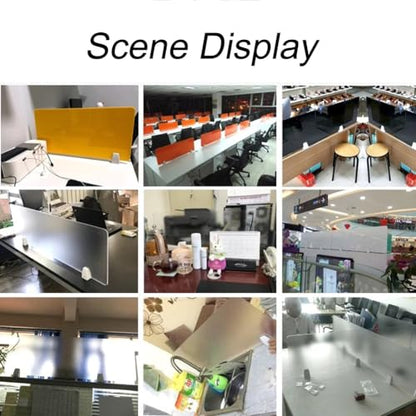 Freestanding Desk Privacy Divider, Sound Proof Dividers Shields for Student Desks and Panels Acrylic Cubicle Wall, Students Office Divider(Blue,80X3 - color: Blue, size: 80X30cm