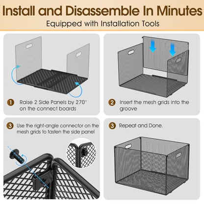 MaxGear Hanging File Organizer Box,Letter Size File Folder Organizer,2 Pack - style: Full Mesh-2 Pack