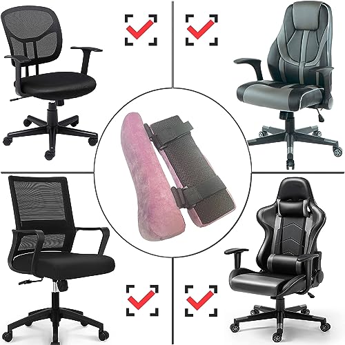 Office Chair Armrest Covers, Set of 2 Comfortable Armrest Elbow Pillow (2 Pink Armrest Pillow)