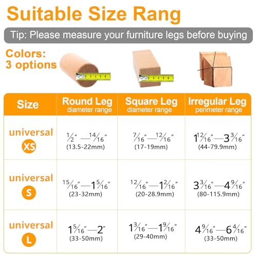 CHUNZEXI 36 Pack Chair Leg Floor Protectors for Hardwood Floors, Silicone Felt Covers Pads Caps, Protect Wood Furniture Feet Floors Noise Reduce and Scratch (Universal Small) - color: Clear-36pack, size: Universal S
