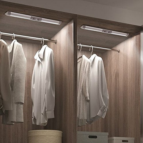 Joyzy Automatic Motion Sensor Closet Lights with Eye-Protection Design Closet Lighting, LED Rechargeable Cabinet Light Battery Operated Wardrobe Light for Wireless Pantry Sink (80Lumen, 6000k 80+CRI) - color: 1 Pack