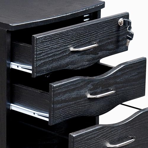 3‑Drawer Rolling File Cabinet w/ Lock, Under‑Desk Storage & Wheels,Espresso | Rolling 3‑drawer file cabinet with lock, wheels, mobile storage ideal for under‑desk use in home office, espresso brown