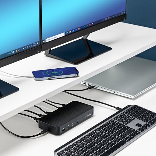 SideTrak 4K Docking Station | 13 Port High-Speed USB C Dock | Laptop Docking Station Dual Monitor/Triple Monitor | 100W Power Delivery | Compatible with Windows, Mac, Chrome - size: 13-Port (2x DP + 2x HDMI)