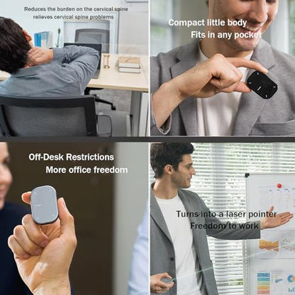 Cheerdots2 Bluetooth Detachable Air Mouse Touchpad Mouse & Wireless Presenter and Laser Pointer – Detachable, Perfect for Mac & Windows (CHP04 Basic)
