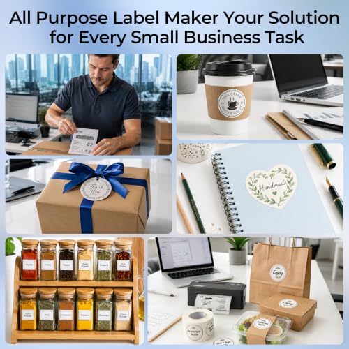 Labeer Bluetooth Thermal Shipping Label Printer, Wireless 4x6 Printer Black - color: Black