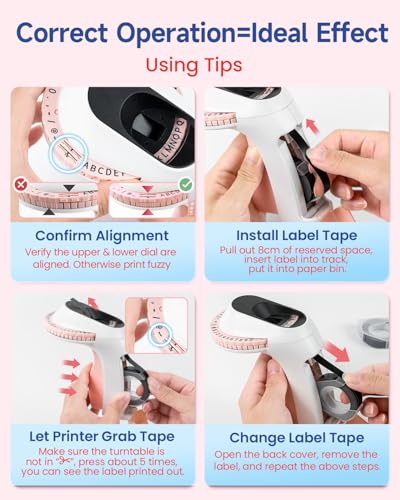 Zodzi Label Maker Embossing Label Maker for Scrapbook Junk Journal Supplies - color: Pink
