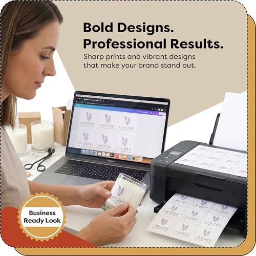 4x5 Printable Labels, Glossy Label Stickers for Laser Inkjet Printer | Blank Clear Label, Shipping Labels Adhesive - Aegis Adhesives Template R022 (500 Sheets, 2000 Stickers)