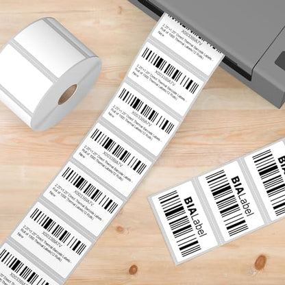 2.25 x 1.25 Inch Direct Thermal Labels, 12 Rolls, 12,000 Labels | Compatible with Zebra, Rollo and Other Desktop Direct Thermal Printers, Permanent Adhesive, Easy-Tear Perforations - size: 2-1/4" x 1-1/4"