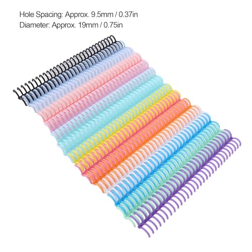 14 Pcs Plastic Binding Combs, 14 Colors Comb Binding Spines, Ring Plastic Combs and Spines for Teacher Student Document Notebook File Making, for A4 B5 A5