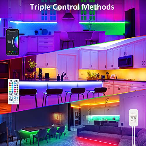 maylit 10 PCS 20in Smart RGB Under Cabinet Lights Kit - size: 16.4FT