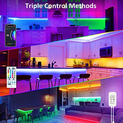 maylit 10 PCS 20in Smart RGB Under Cabinet Lights Kit - size: 16.4FT