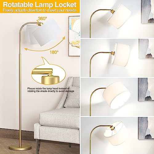 Gold Floor Lamp, Arc Floor Lamps for Living Room - color: Gold