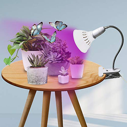 Aluminum Wire Neck Clip Light Socket, 2-Pack Desk Clip Clamp Lamp Holder Adjustable Light Stand With Switch 6.8ft Cable E26/E27 Clip Lamp Fixture for Aquarium Plant Grow - color: E26/E27 Clip Socket
