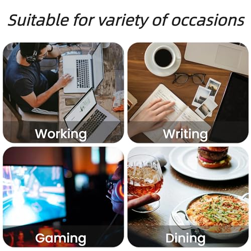 Desk Pad Mat PU Leather Waterproof Non Slip (Black 23.6" x 13.7") | For Office Computers Keyboard Mouse Desktop Protector - size: 23.6" x 13.8"