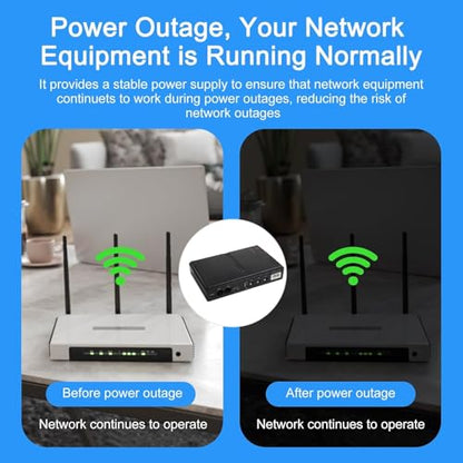 1018L Multi-Voltage DC UPS Backup Power Supply 5V 9V 12V Uninterruptible Power System for Router Phone Security Camera(1018L)
