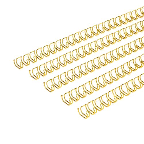 Rayson Wire Binding Spines, 1/4" 3:1 Pitch, 32-Loop Gold, 100 Pack
