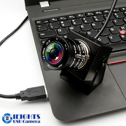 12mp Manual Zoom USB Camera for Computer, 120FPS/1080P High Speed Webcam | 3.6-10mm 3X Zoom Lightburn Camera for Laser, Varifocal Close-up PC Camera for USB Microscope, Pet Monitoring & Surveillance