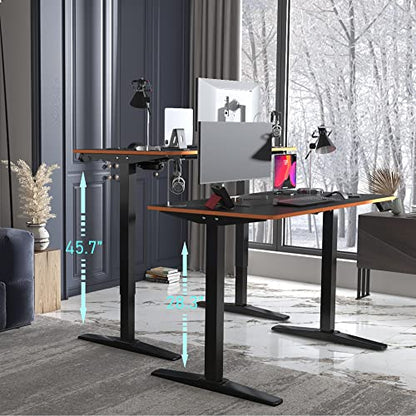 Monomi Electric Standing Desk 48”x24”, Height Adjustable Desk with Wheels - color: Black, size: 48