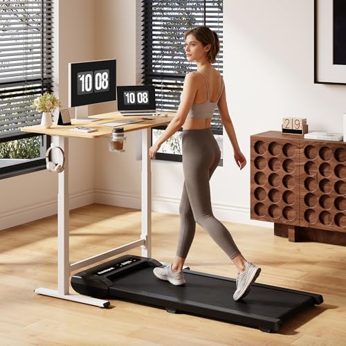 32''Pneumatic Standing Desk,Onepiece Adjustable Height Home Office | Maple 31.5''x19.7'' Small Home Desk Rolling Computer Workstation with Hooks & Cup Holder,Hidden Casters - color: Maple, size: 3220