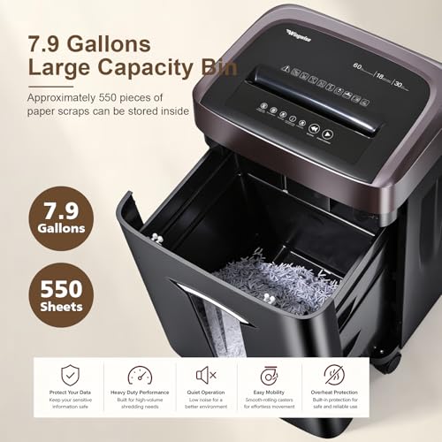 Wingwise 16 Sheets Micro Cut Paper Shredder Heavy Duty for Home Office - size: 16 Sheets
