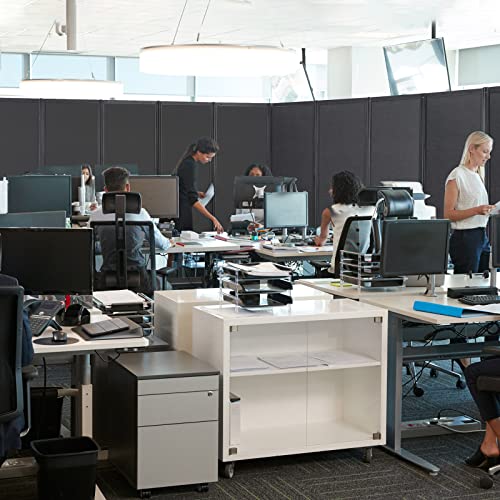 Room Partition,6'4"W x 6'7"H,3 Panel,Grey - color: Grey, size: 75.6"(L)*78.7"(H)