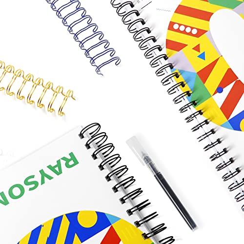 Rayson Wire Binding Spines, 7/16" 3:1 Pitch, 32-Loop, Multicolor, 100 Pack | Includes black, gold, blue, white and silver; choose 7/16" size for medium documents with 3:1 pitch binders. - size: 7/16"