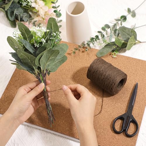 Syhood 673 Feet Floral Vine Bind Wire Rustic Craft Wire, Dark Khaki - color: Dark Khaki, size: 673 Feet
