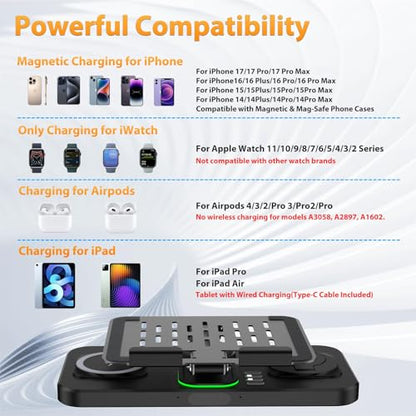 Wireless Charging Station for Apple Devices, Only for Apple Watch Charging - color: Black