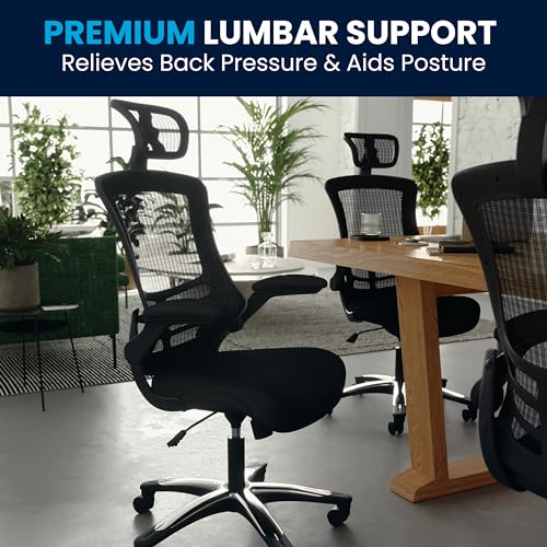 Flash Furniture Mesh Swivel Adjustable Office Chair, Black