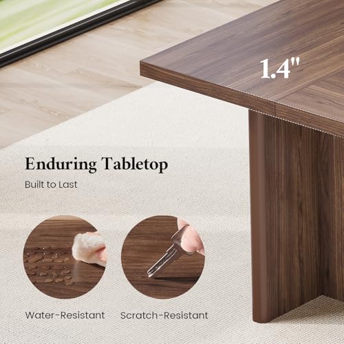 63 Inch Executive Desk with Power Outlet, Modern Computer Office Desks, Large Laptop Desk Writing Table Workstation Business Furniture for Home Office, Brown - color: Brown