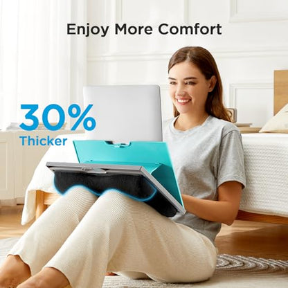 HUANUO Lap Desk with 8 Adjustable Angles – Up to 15.6" Laptop, Turquoise - color: Turquoise
