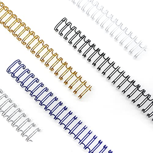 Rayson Wire Binding Spines, 9/16" 3:1 Pitch, 32-Loop, Multicolor, 100 Pack | Includes black, gold, blue, white and silver; choose 9/16" size for medium-thick documents with 3:1 pitch binders. - size: 9/16"