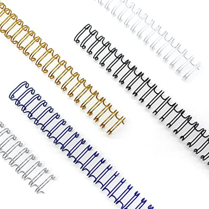 Rayson Wire Binding Spines, 9/16" 3:1 Pitch, 32-Loop, Multicolor, 100 Pack | Includes black, gold, blue, white and silver; choose 9/16" size for medium-thick documents with 3:1 pitch binders. - size: 9/16"