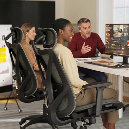 ELABEST Mesh Office Chair,Ergonomic Computer Desk Chair,Sturdy Task Chair- Adjustable Lumbar Support & Armrests,Tilt Function,Comfort Wide Seat,Swivel Home Office Chair (Eucalyptus) - color: Eucalyptus