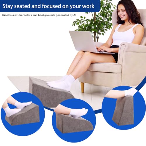 Foot Rest for Under Desk at Work, Ergonomic Under Desk Footrest with Washable Cover for Office, Home & Gaming Leg Elevation Pillow Dark Gray - color: C-dark Gray
